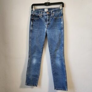 J. Crew Denim Womens Vintage Straight Leg Jeans Blue‎ Wash Size 26 Fair Trade